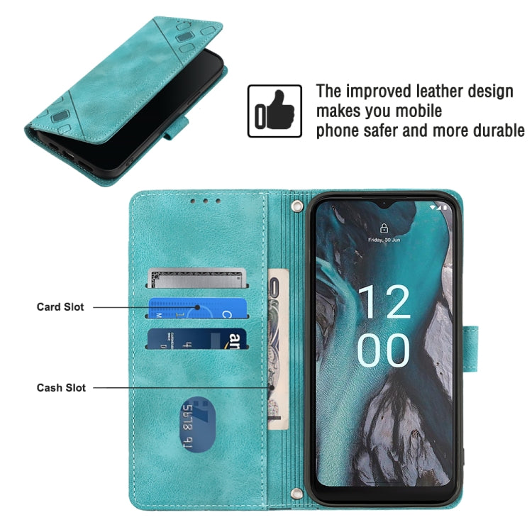 For Nokia C22 Skin-feel Embossed Leather Phone Case