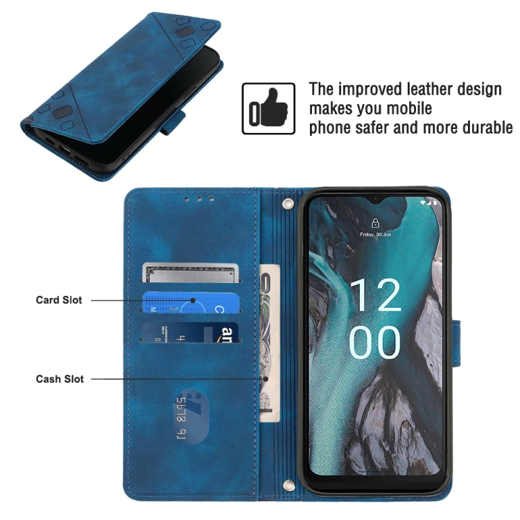 For Nokia C22 Skin-feel Embossed Leather Phone Case