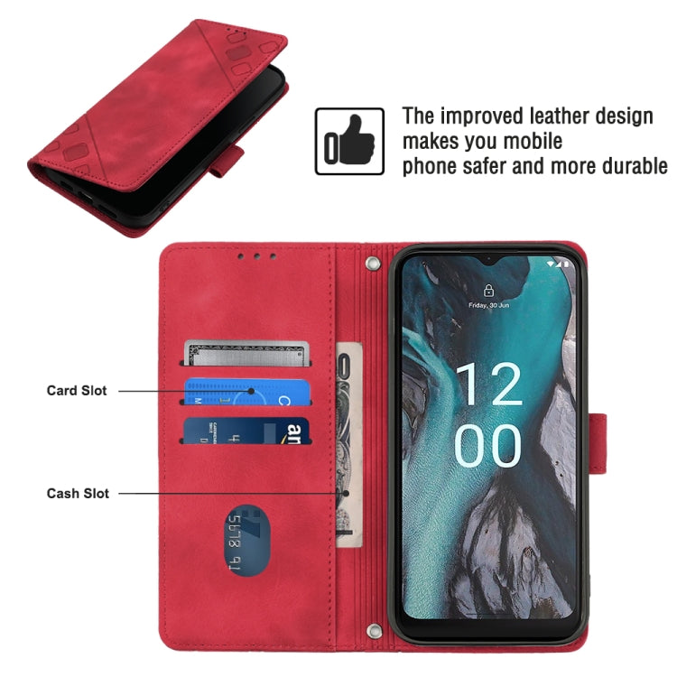 For Nokia C22 Skin-feel Embossed Leather Phone Case