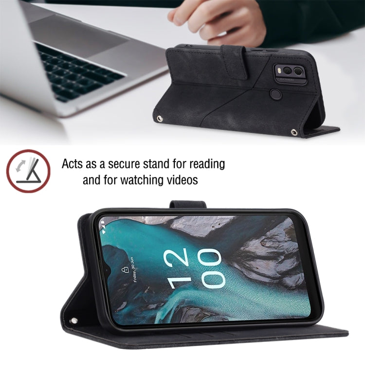 For Nokia C22 Skin-feel Embossed Leather Phone Case