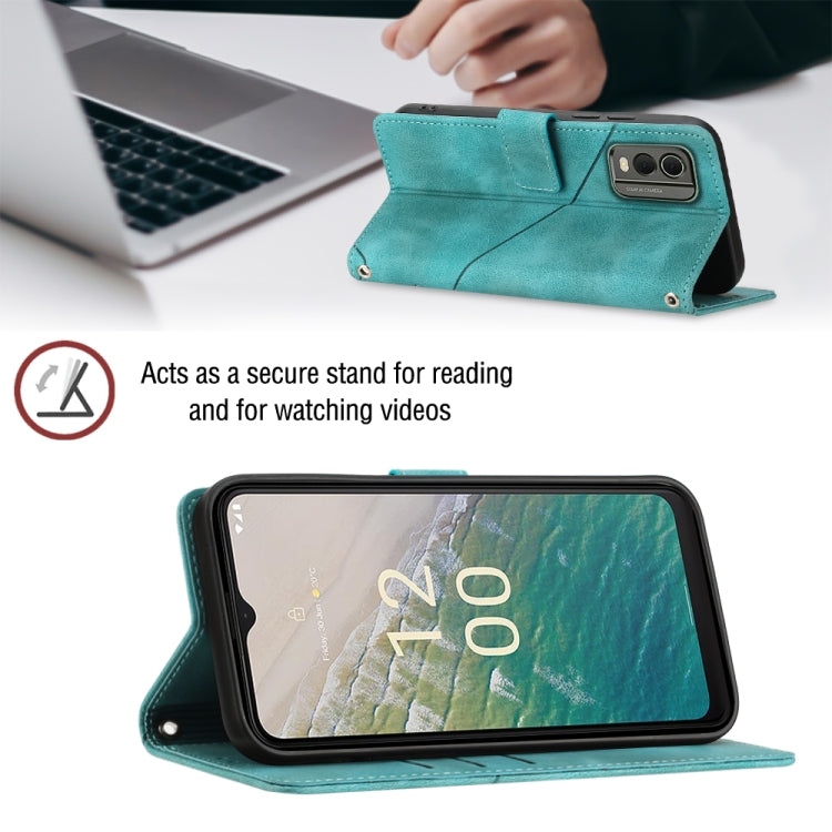 For Nokia C32 Skin-feel Embossed Leather Phone Case