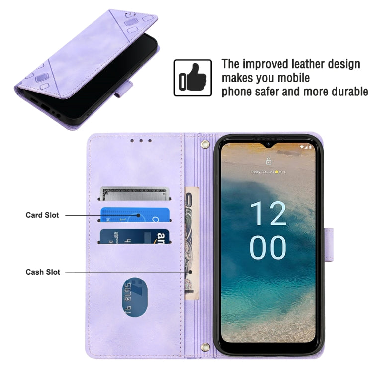 For Nokia G22 Skin-feel Embossed Leather Phone Case