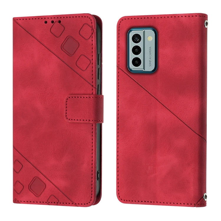 For Nokia G22 Skin-feel Embossed Leather Phone Case