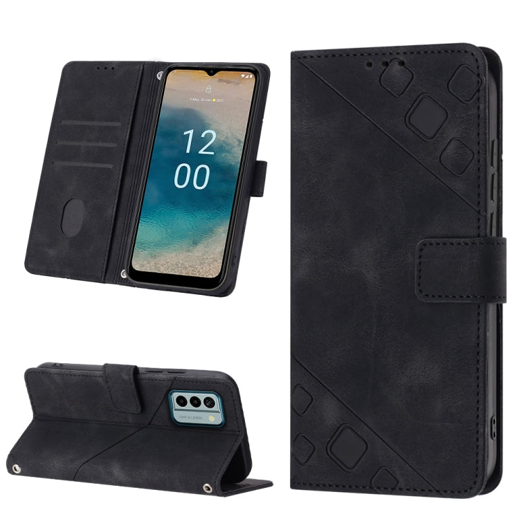 For Nokia G22 Skin-feel Embossed Leather Phone Case