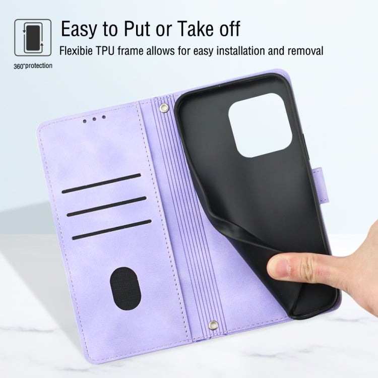 For Xiaomi Poco C55 / Redmi 12C / 11A Skin-feel Embossed Leather Phone Case