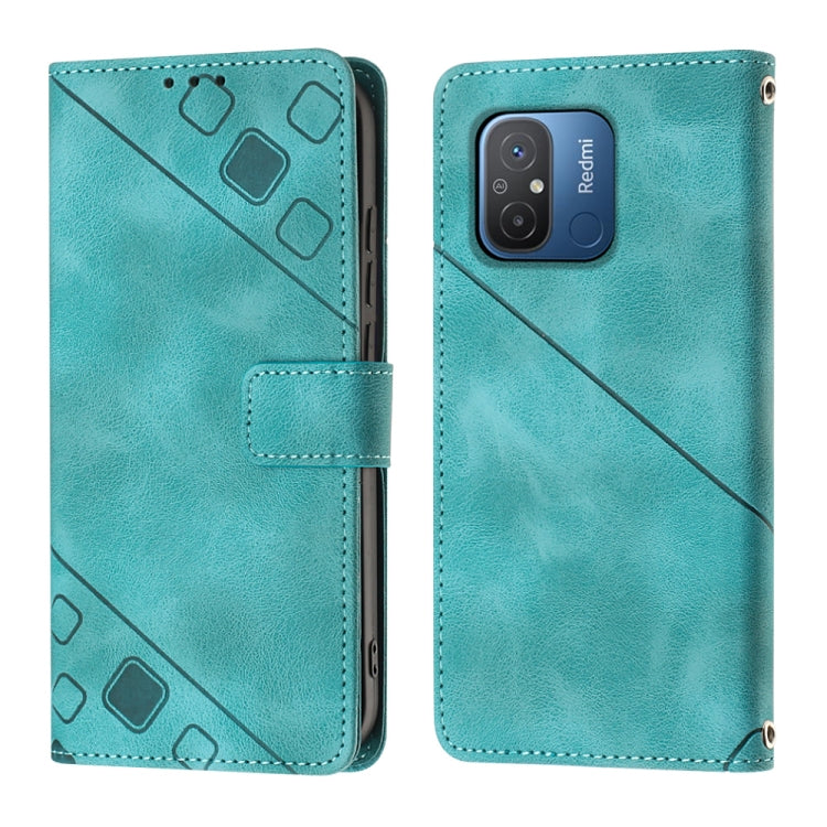 For Xiaomi Poco C55 / Redmi 12C / 11A Skin-feel Embossed Leather Phone Case