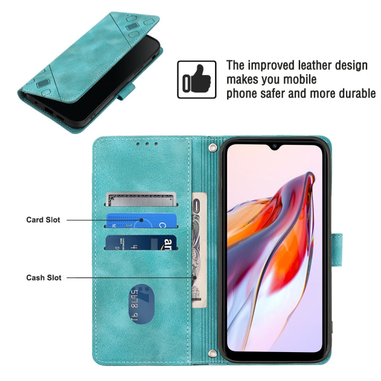 For Xiaomi Poco C55 / Redmi 12C / 11A Skin-feel Embossed Leather Phone Case