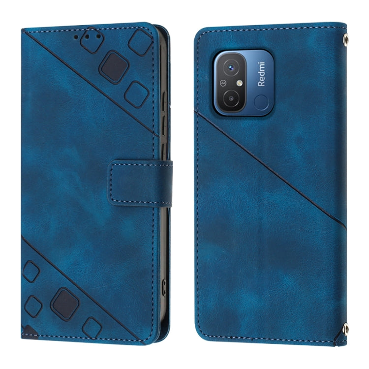 For Xiaomi Poco C55 / Redmi 12C / 11A Skin-feel Embossed Leather Phone Case