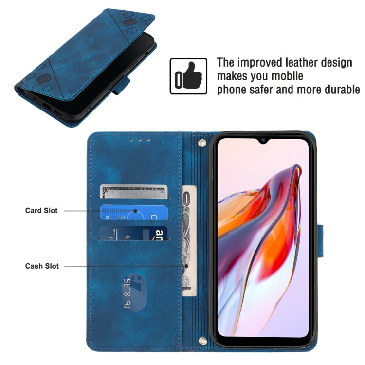 For Xiaomi Poco C55 / Redmi 12C / 11A Skin-feel Embossed Leather Phone Case