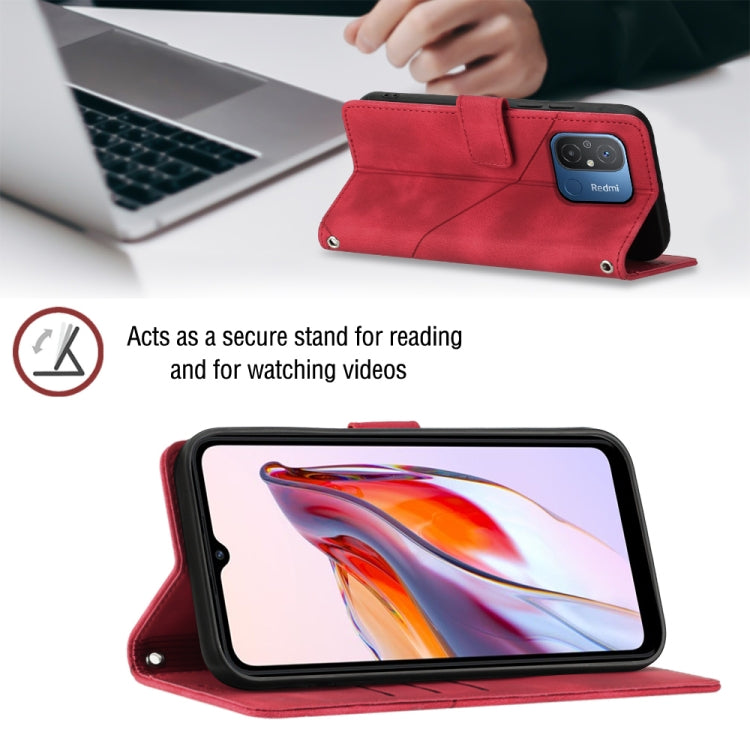 For Xiaomi Poco C55 / Redmi 12C / 11A Skin-feel Embossed Leather Phone Case