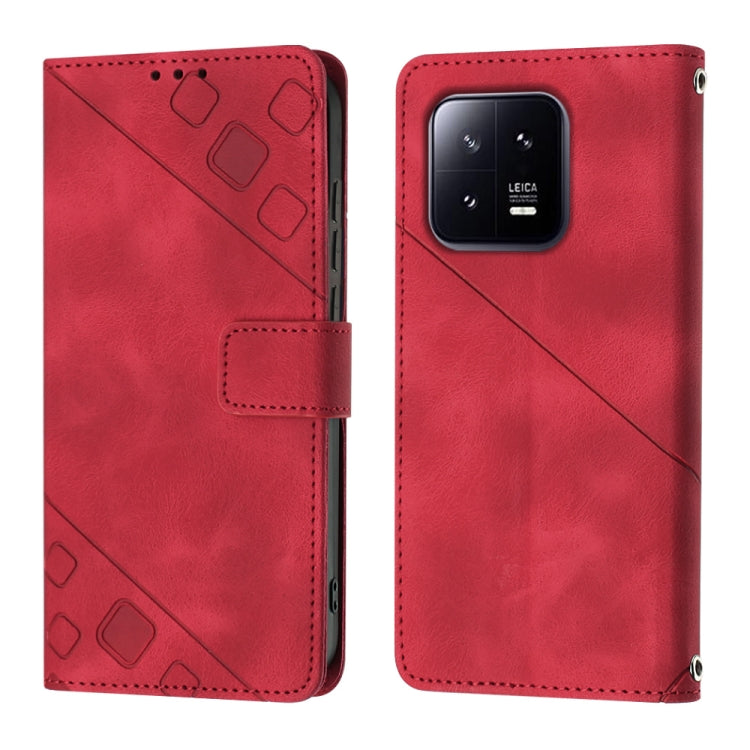 For Xiaomi 13 Pro Skin-feel Embossed Leather Phone Case