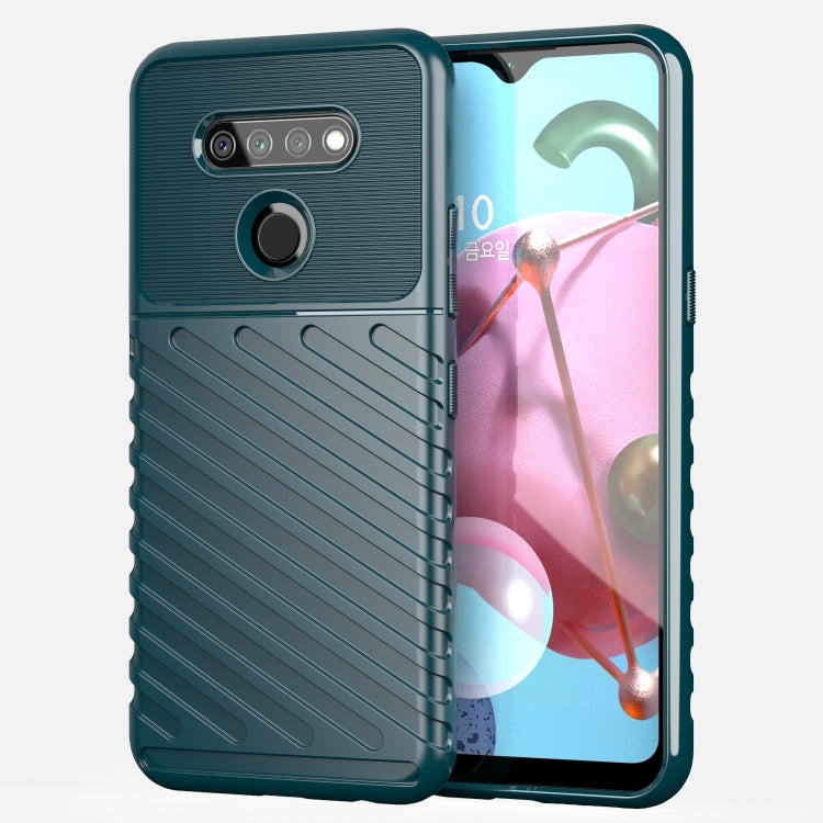 For LG Q51 Thunderbolt Shockproof TPU Protective Soft Case(Green)