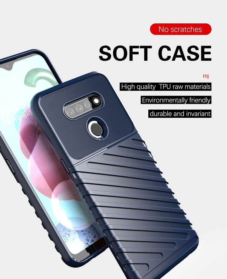 For LG Q51 Thunderbolt Shockproof TPU Protective Soft Case(Green)