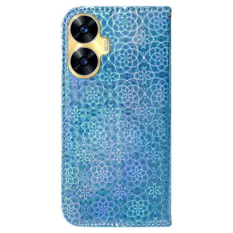 For Realme C55 Colorful Magnetic Buckle Leather Phone Case