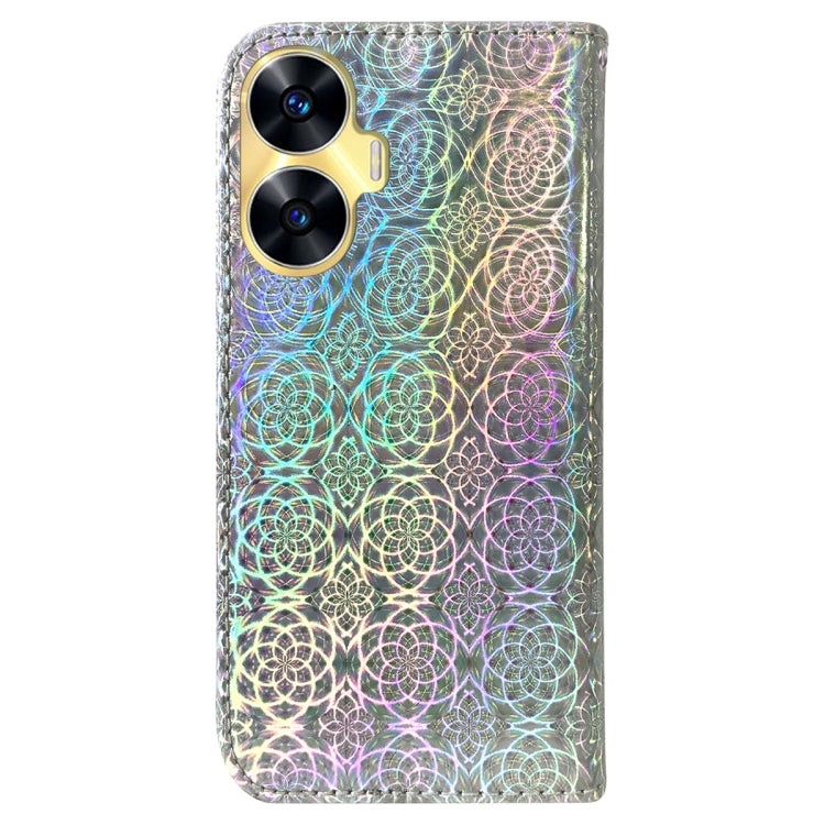 For Realme C55 Colorful Magnetic Buckle Leather Phone Case