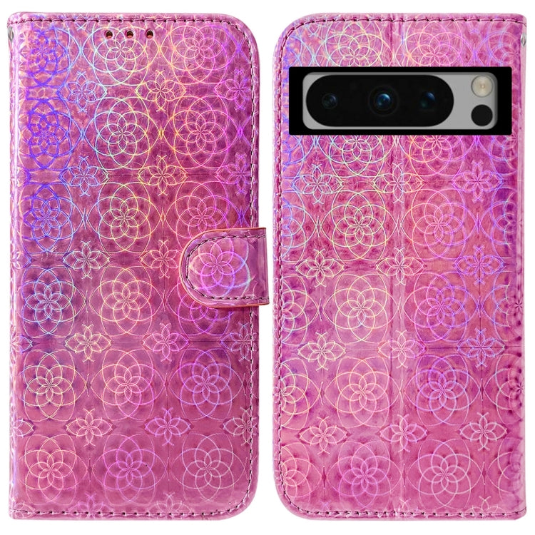 For Google Pixel 8 Pro Colorful Magnetic Buckle Leather Phone Case