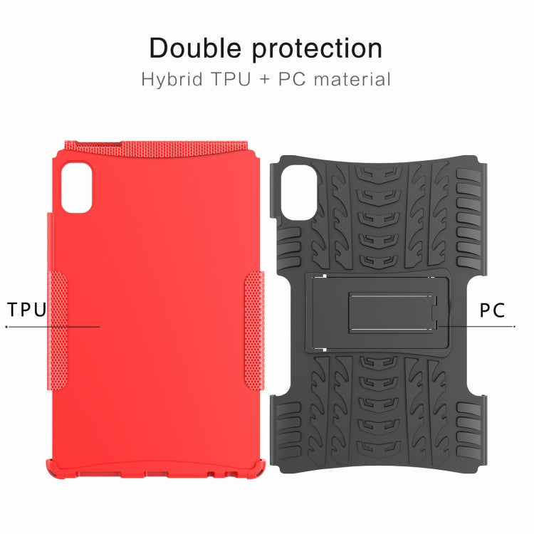 For Lenovo Tab M9 Tire Texture TPU + PC Tablet Case with Holder