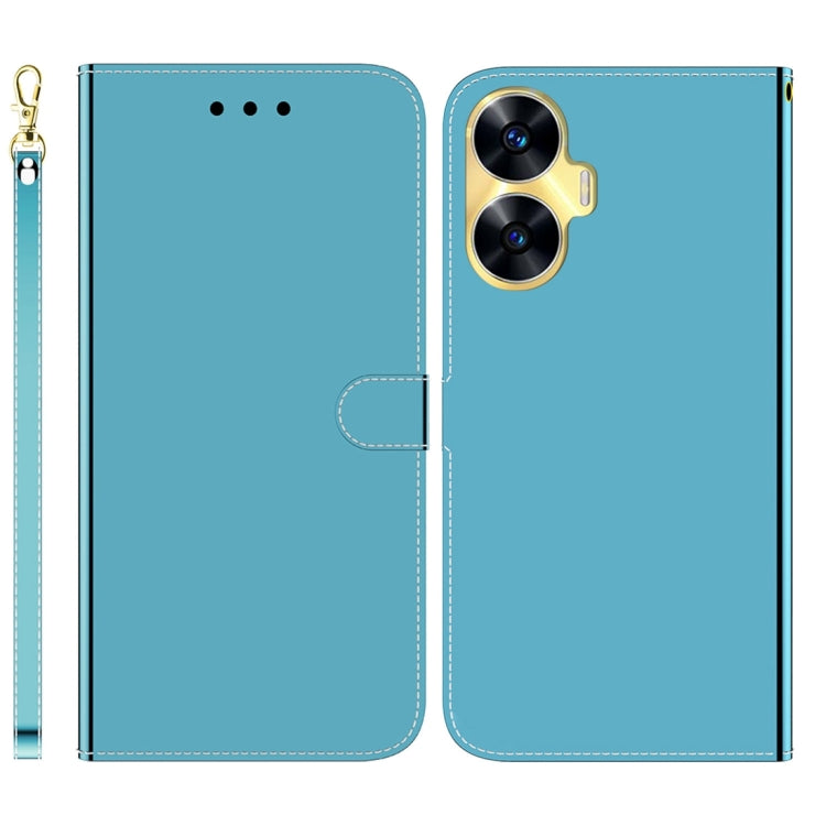 For Realme C55 Imitated Mirror Surface Leather Phone Case