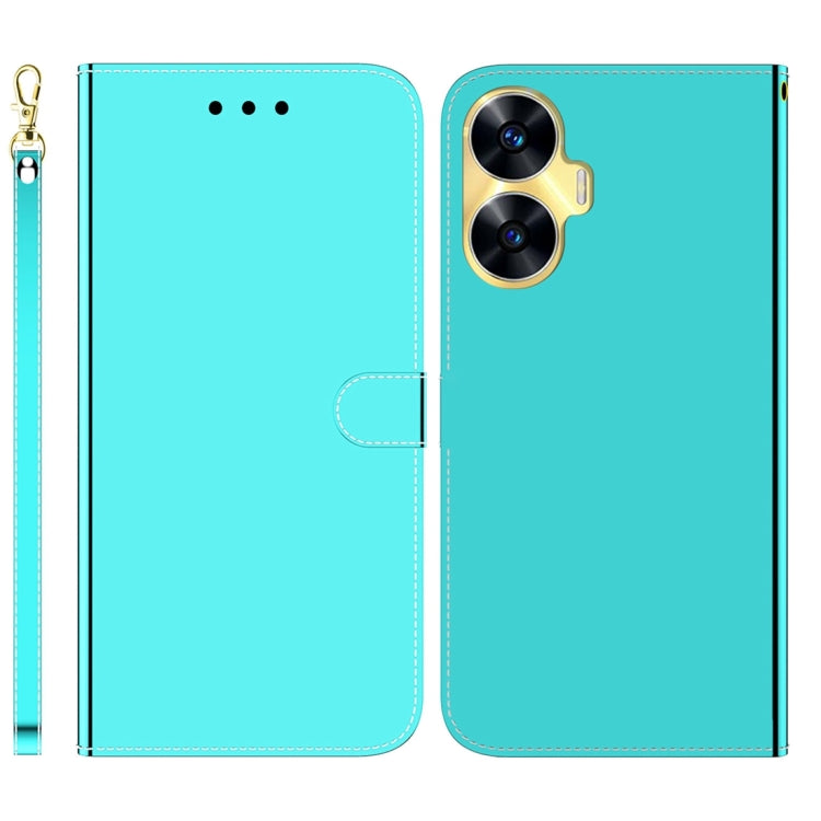 For Realme C55 Imitated Mirror Surface Leather Phone Case