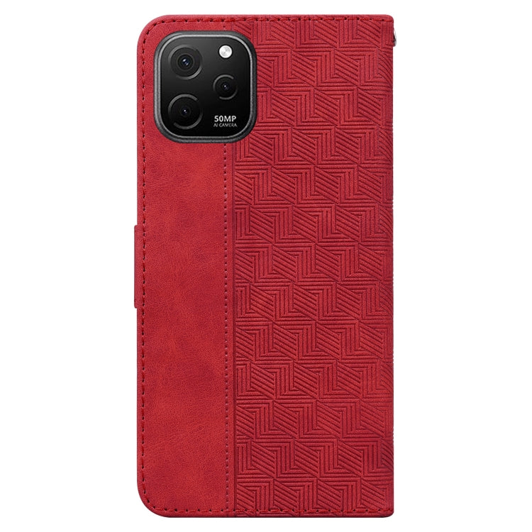 For Huawei nova Y61 / Enjoy 50z Geometric Embossed Leather Phone Case