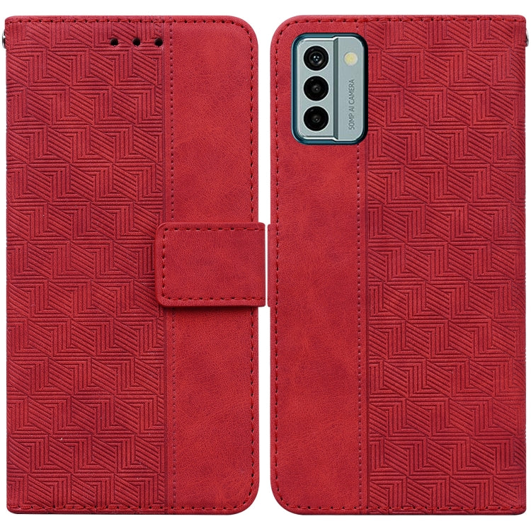 For Nokia G22 Geometric Embossed Leather Phone Case