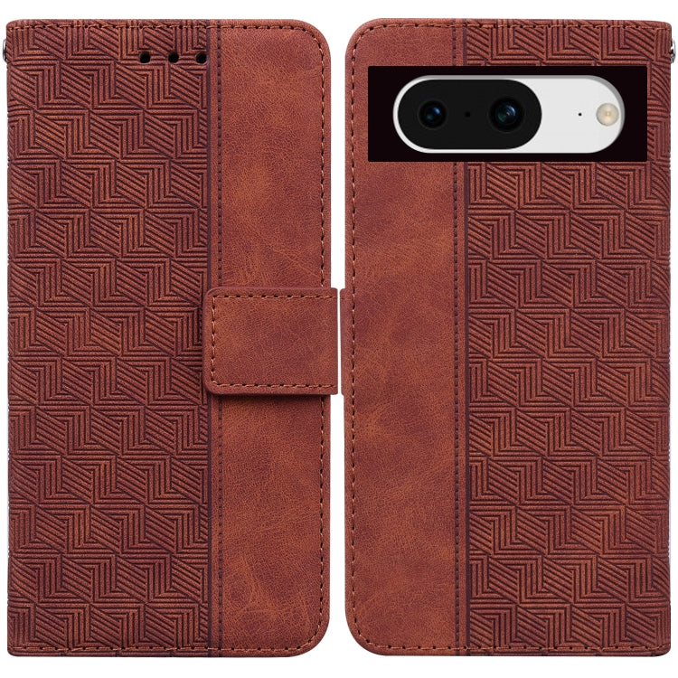 For Google Pixel 8 Geometric Embossed Leather Phone Case