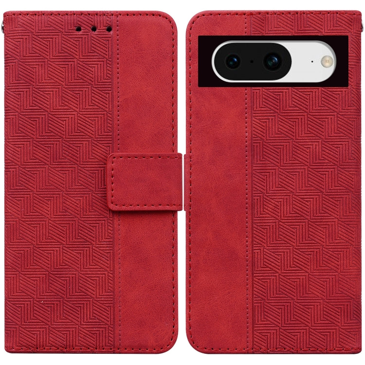 For Google Pixel 8 Geometric Embossed Leather Phone Case