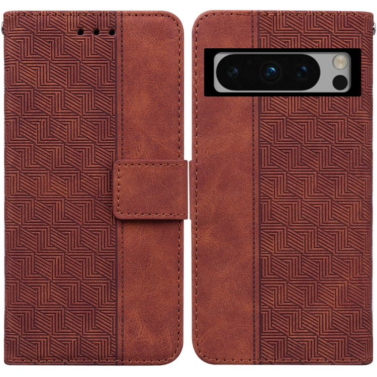 For Google Pixel 8 Pro Geometric Embossed Leather Phone Case