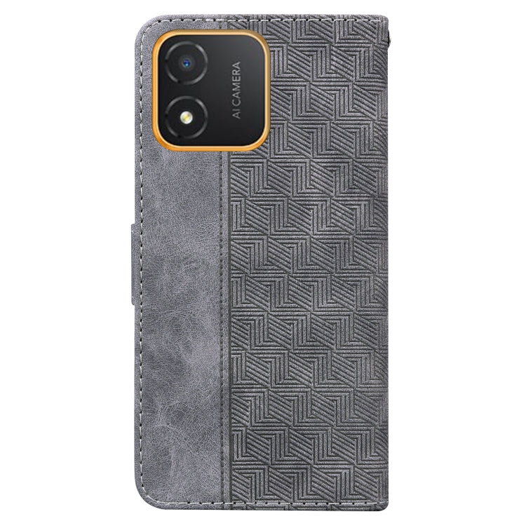 For Honor X5 Geometric Embossed Leather Phone Case