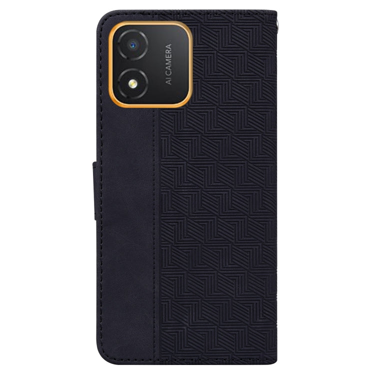 For Honor X5 Geometric Embossed Leather Phone Case