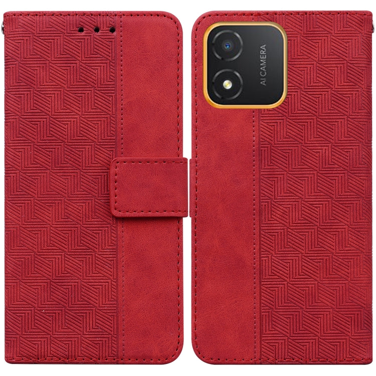 For Honor X5 Geometric Embossed Leather Phone Case