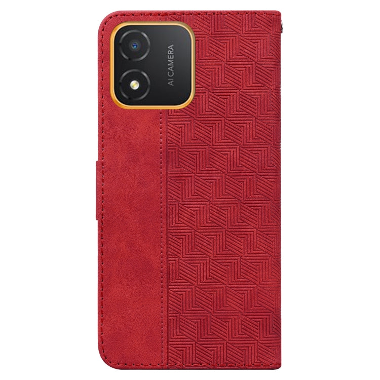 For Honor X5 Geometric Embossed Leather Phone Case