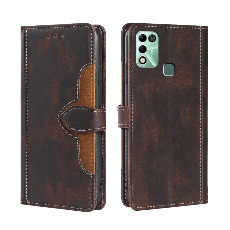 For Infinix Hot 11 Play Skin Feel Magnetic Buckle Leather Phone Case