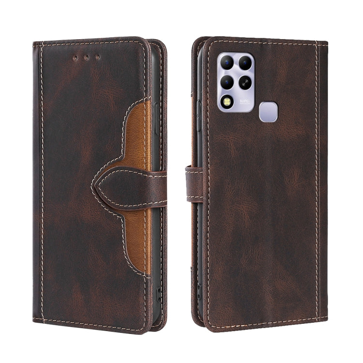 For Infinix Hot 11 Russia Skin Feel Magnetic Buckle Leather Phone Case