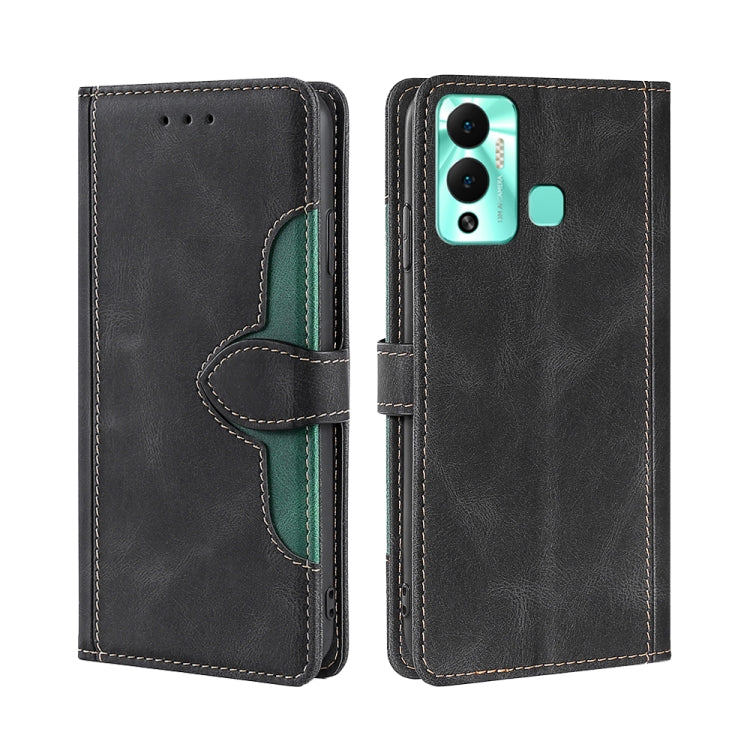 For Infinix Hot 12 Play Skin Feel Magnetic Buckle Leather Phone Case
