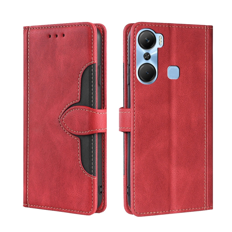 For Infinix Hot 12 Pro Skin Feel Magnetic Buckle Leather Phone Case