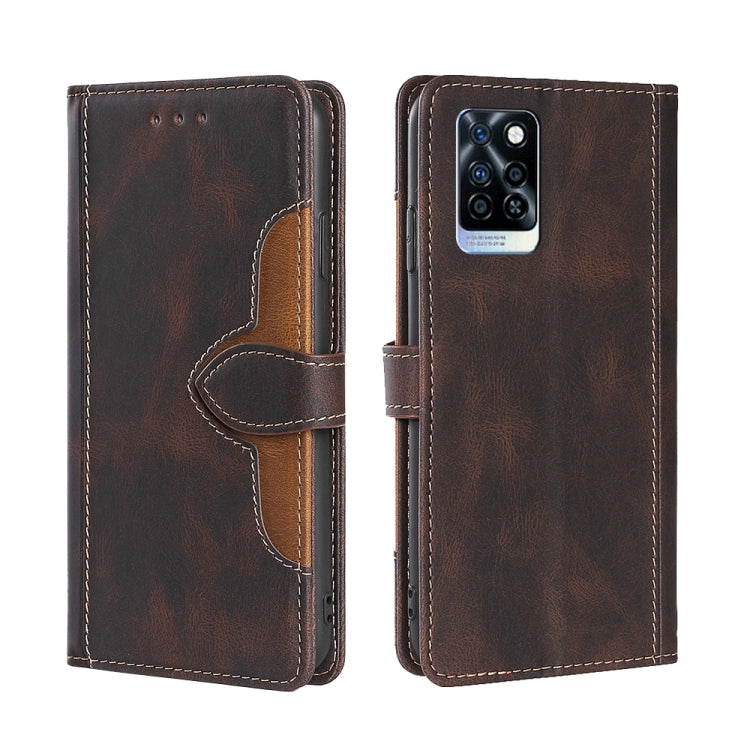 For Infinix Note 10 Pro Skin Feel Magnetic Buckle Leather Phone Case