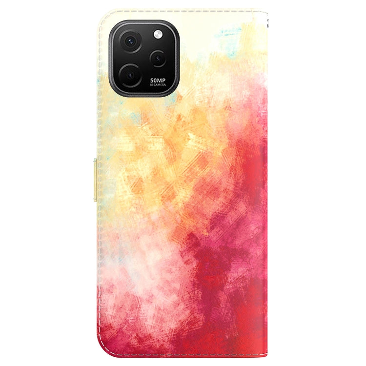 For Huawei nova Y61 / Enjoy 50z Watercolor Pattern Flip Leather Phone Case
