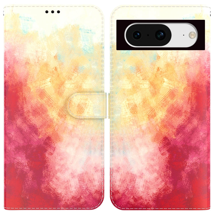 For Google Pixel 8 Watercolor Pattern Flip Leather Phone Case