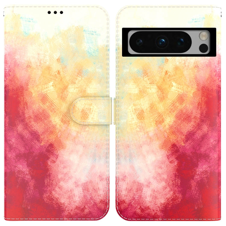 For Google Pixel 8 Pro Watercolor Pattern Flip Leather Phone Case
