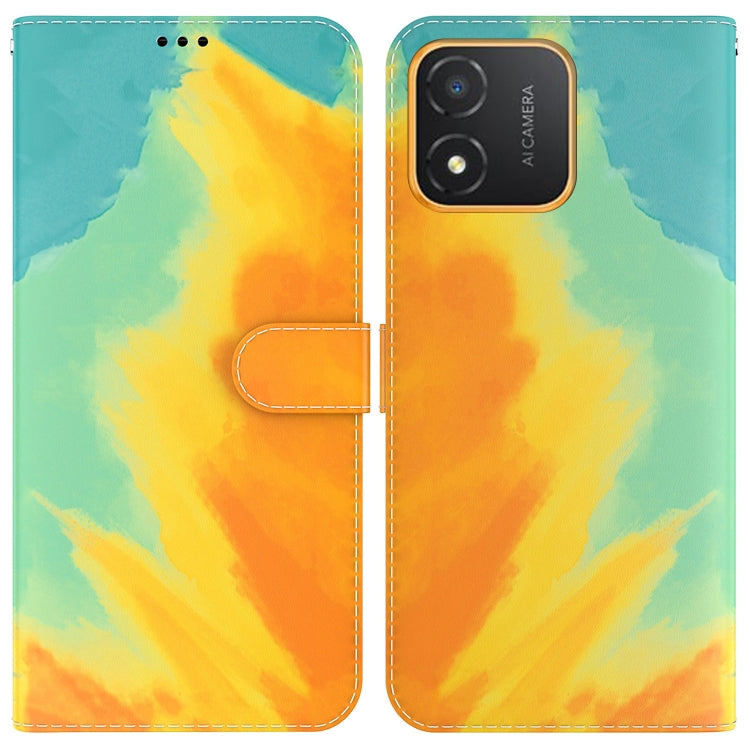 For Honor X5 Watercolor Pattern Flip Leather Phone Case