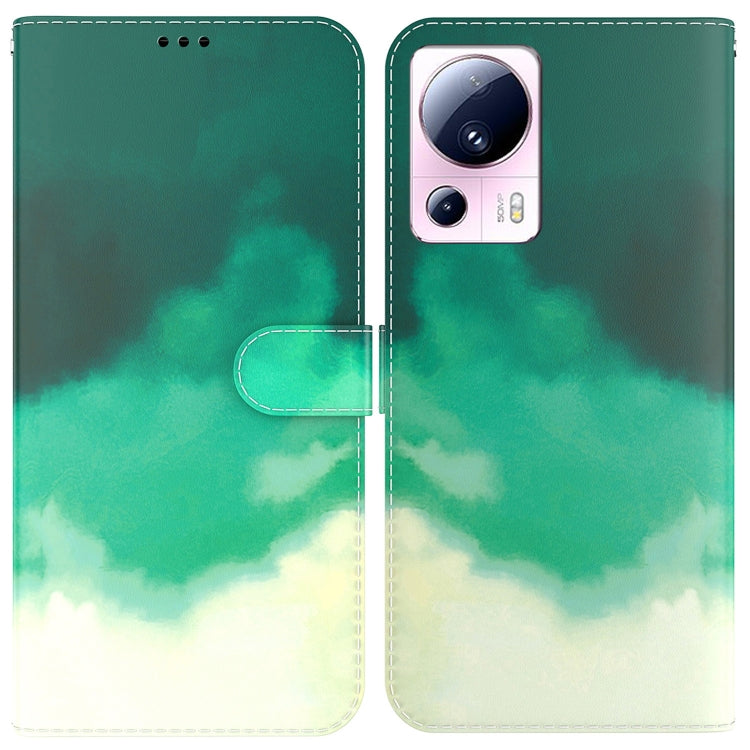 For Xiaomi 13 Lite / Civi 2 Watercolor Pattern Flip Leather Phone Case