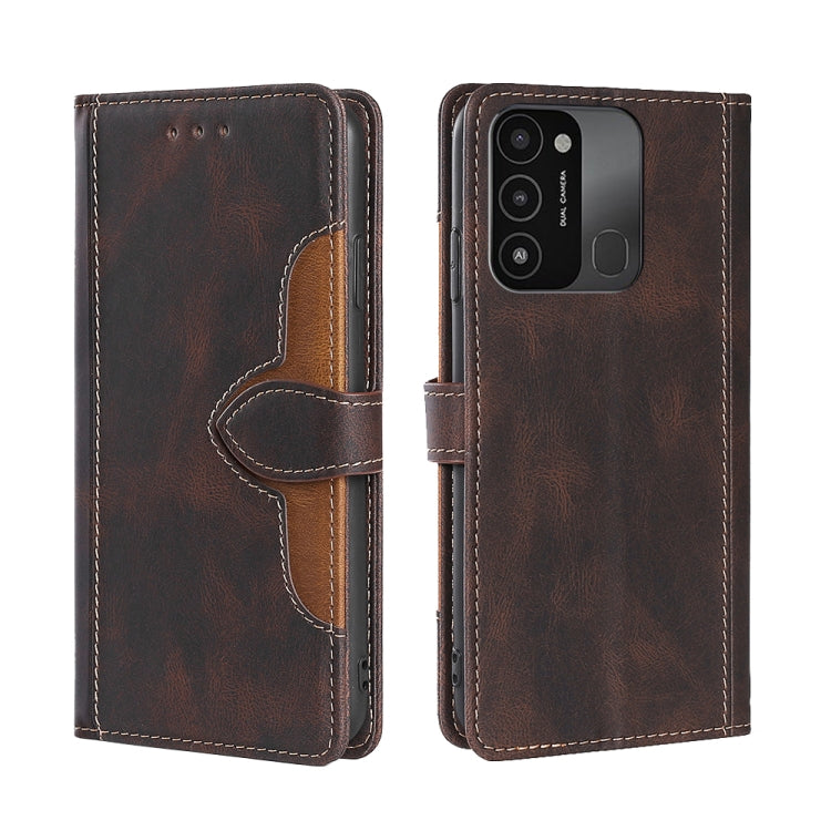 For Tecno Spark 8C / Spark GO 2022 Skin Feel Magnetic Buckle Leather Phone Case