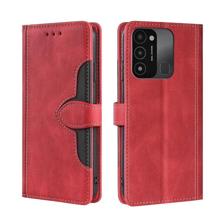 For Tecno Spark 8C / Spark GO 2022 Skin Feel Magnetic Buckle Leather Phone Case