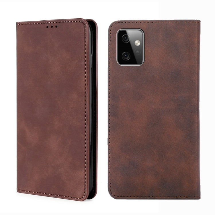 For Motorola Moto G Power 2023 Skin Feel Magnetic Horizontal Flip Leather Phone Case