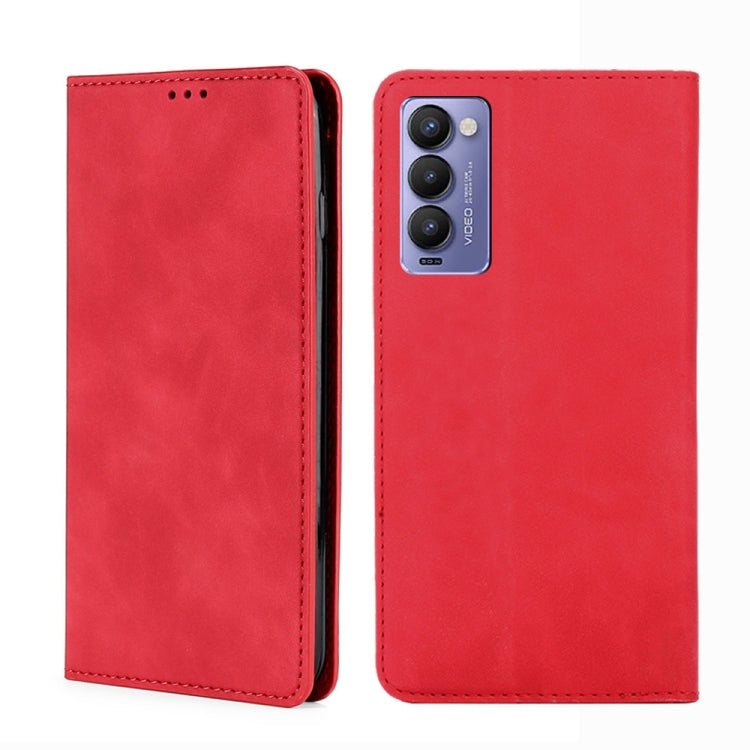 For Tecno Camon 18 / 18 P Skin Feel Magnetic Horizontal Flip Leather Phone Case
