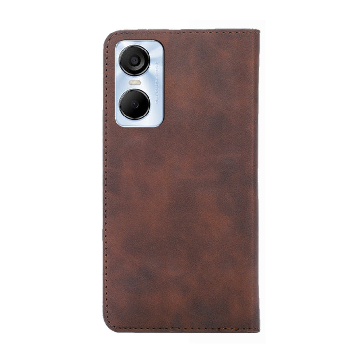 For Tecno Pop 6 Pro Skin Feel Magnetic Horizontal Flip Leather Phone Case