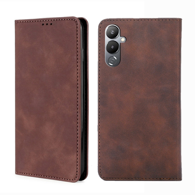 For Tecno Pova 4 Skin Feel Magnetic Horizontal Flip Leather Phone Case