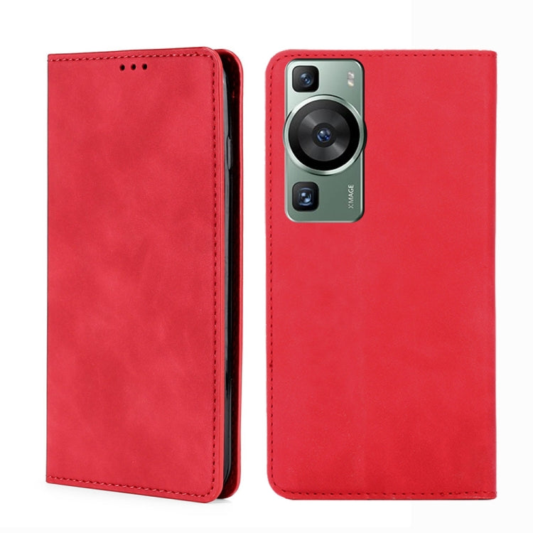 For Huawei P60 / P60 Pro Skin Feel Magnetic Horizontal Flip Leather Phone Case