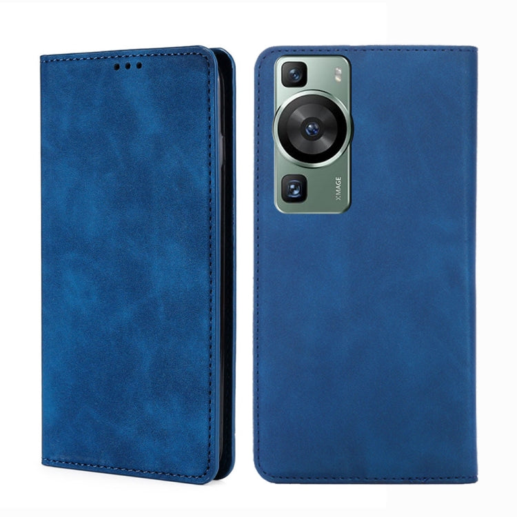For Huawei P60 / P60 Pro Skin Feel Magnetic Horizontal Flip Leather Phone Case